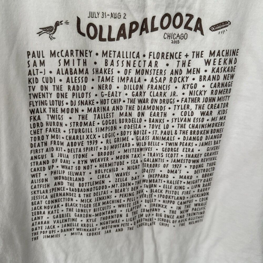 Lollapalooza Tank Top Women's Large 2015 Music Festival Shirt Cotton - Picture 12 of 14